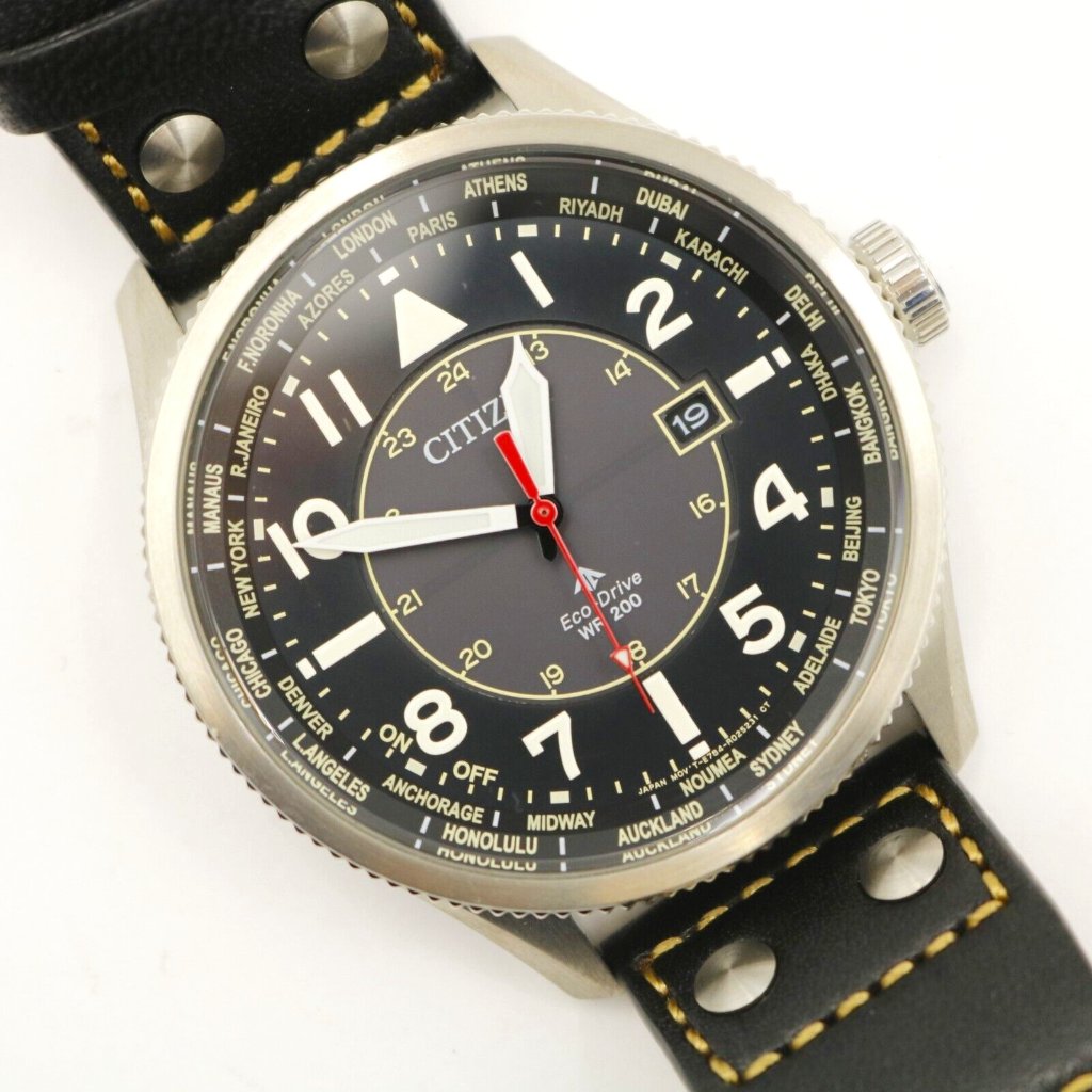 Citizen Promaster Nighthawk Perpetual World Time Men's Watch - Fcm140